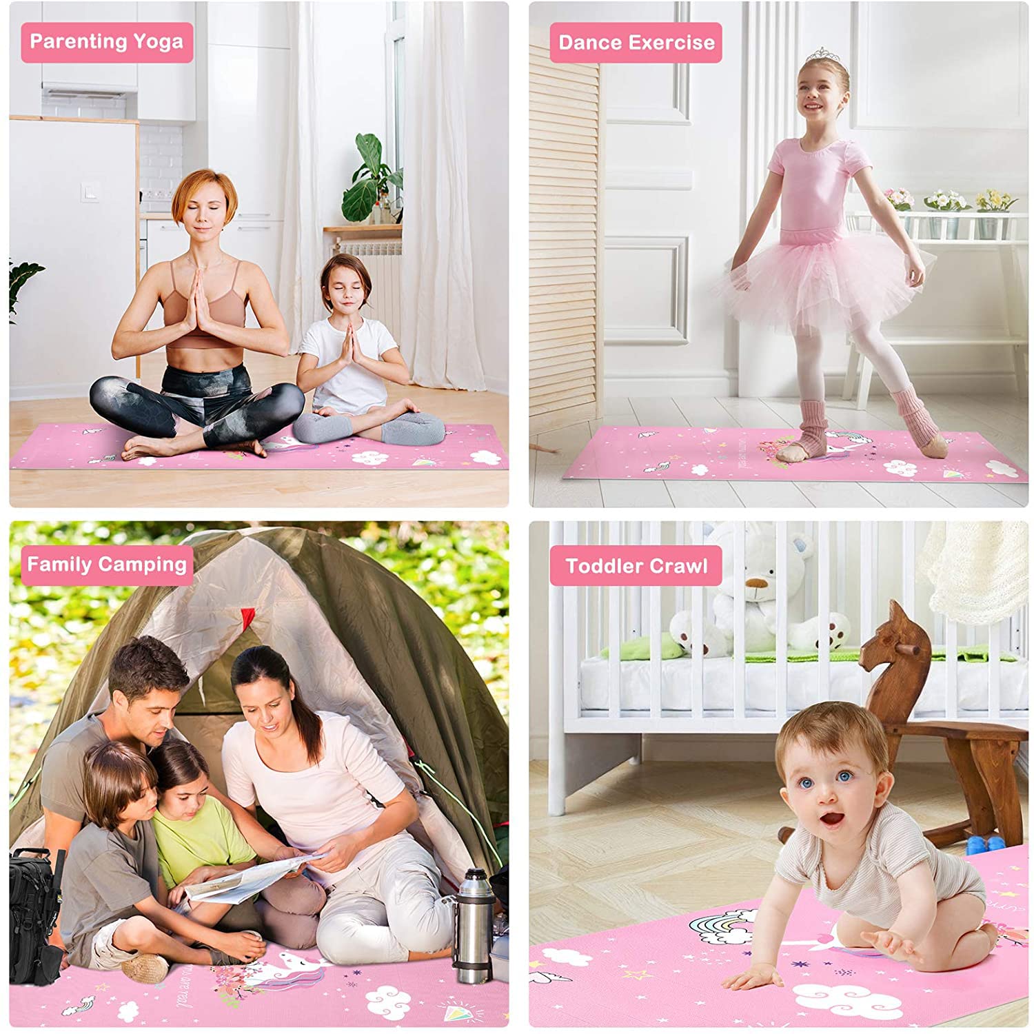 Amazon | 子供用ヨガマット 滑り止め 子供用エクササイズマット 非毒性